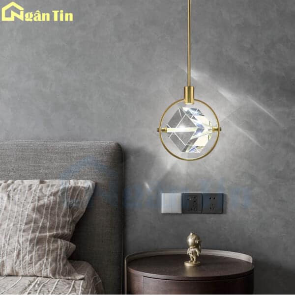Đèn thả trần pha lê trang trí quầy bar phòng ngủ Led 3 chế độ màu 220V TTK123B Ngân Tin - Image 4
