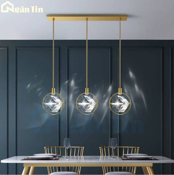 Đèn thả trần pha lê trang trí quầy bar phòng ngủ Led 3 chế độ màu 220V TTK123B Ngân Tin - Image 7