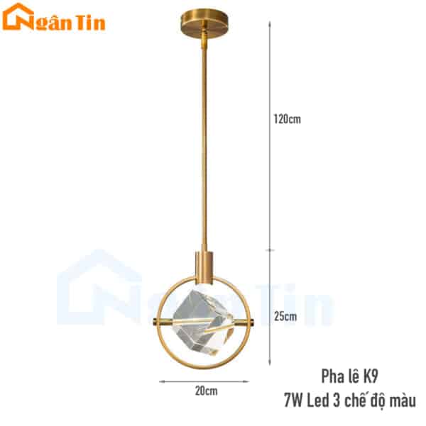 Đèn thả trần pha lê trang trí quầy bar phòng ngủ Led 3 chế độ màu 220V TTK123B Ngân Tin - Image 2