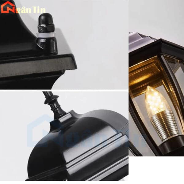 Đèn treo tường gắn tường ốp tường trang trí ngoài trời sân vườn 12W E27 220V GTNT08 Ngân Tin - Image 8