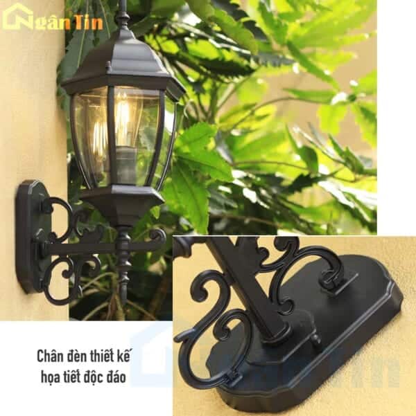 Đèn treo tường gắn tường ốp tường trang trí ngoài trời sân vườn 12W E27 220V TD53 Ngân Tin - Image 7