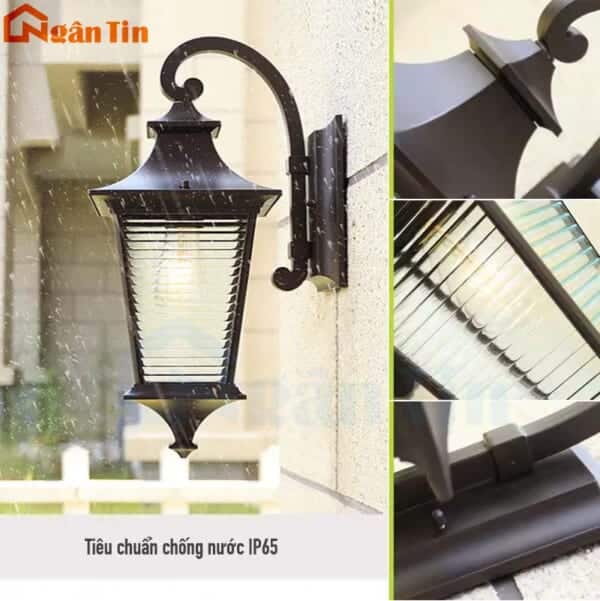 Đèn gắn tường treo tường trang trí cổng ngoài trời sân vườn 12W E27 220V VNT856 Ngân Tin - Image 7