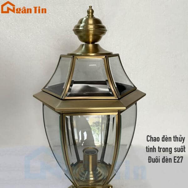 Đèn trụ cổng đồng trang trí cổng sân vườn cổng tường rào 12W E27 220V TD26 Ngân Tin - Image 9