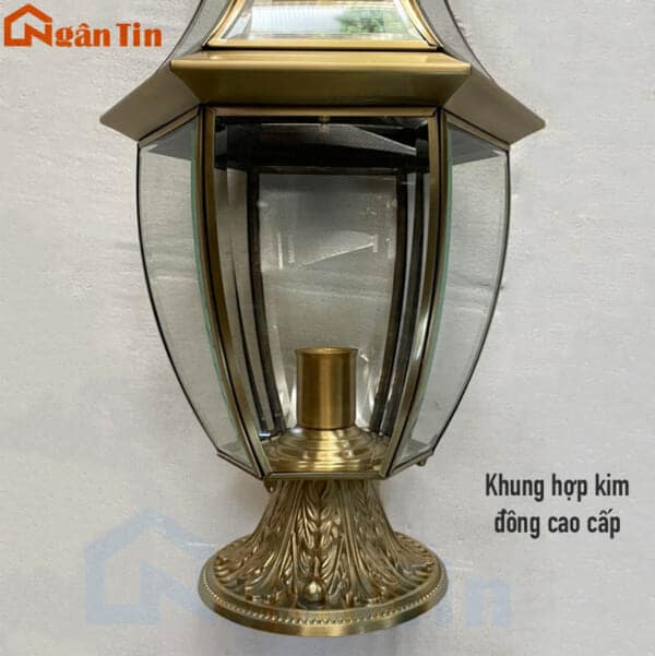Đèn trụ cổng đồng trang trí cổng sân vườn cổng tường rào 12W E27 220V TD26 Ngân Tin - Image 10
