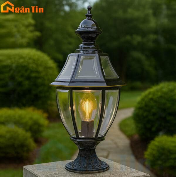 Đèn trụ cổng đồng trang trí cổng sân vườn cổng tường rào 12W E27 220V TD91 Ngân Tin