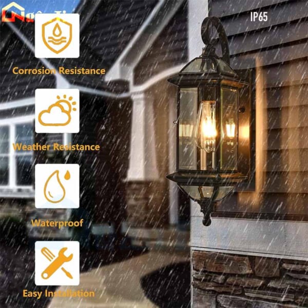 Vách đồng treo tường gắn tường ốp tường trang trí ngoài trời trong nhà E27 220V VD6811 Ngân Tin - Image 7