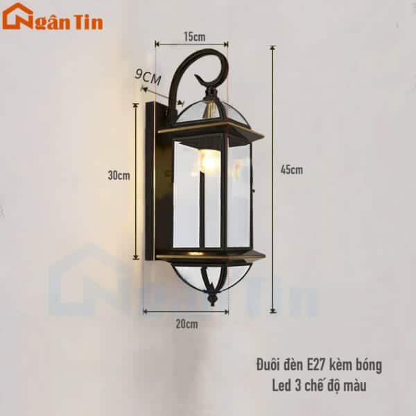 Vách đồng treo tường gắn tường ốp tường trang trí ngoài trời trong nhà E27 220V VD6811 Ngân Tin - Image 2