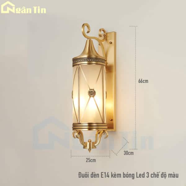 Vách đồng treo tường gắn tường ốp tường trang trí ngoài trời trong nhà E27 220V VD686A Ngân Tin - Image 2