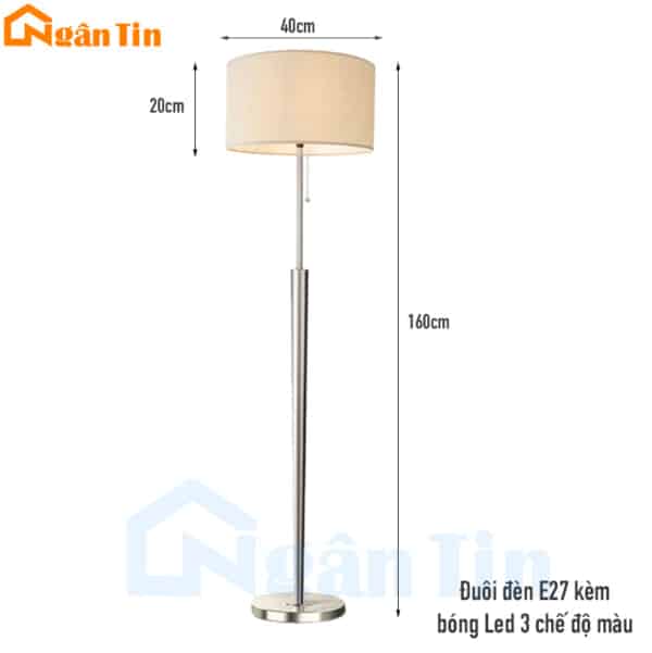 Đèn Cây Đứng Phòng Khách Đèn Sàn Đọc Sách Trang Trí Sảnh Phòng Ngủ E27 220V DD066 Ngân Tin - Image 2