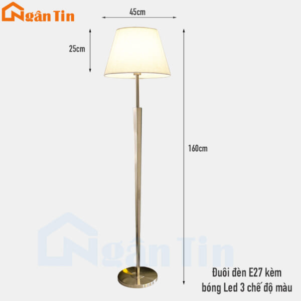 Đèn Cây Đứng Phòng Khách Đèn Sàn Đọc Sách Trang Trí Sảnh Phòng Ngủ E27 220V DD07 Ngân Tin - Image 2