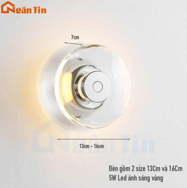 Đèn treo tường thủy tinh ốp tường trang trí phòng khách phòng ngủ cầu thang 220V VK155 Ngân Tin - Image 2