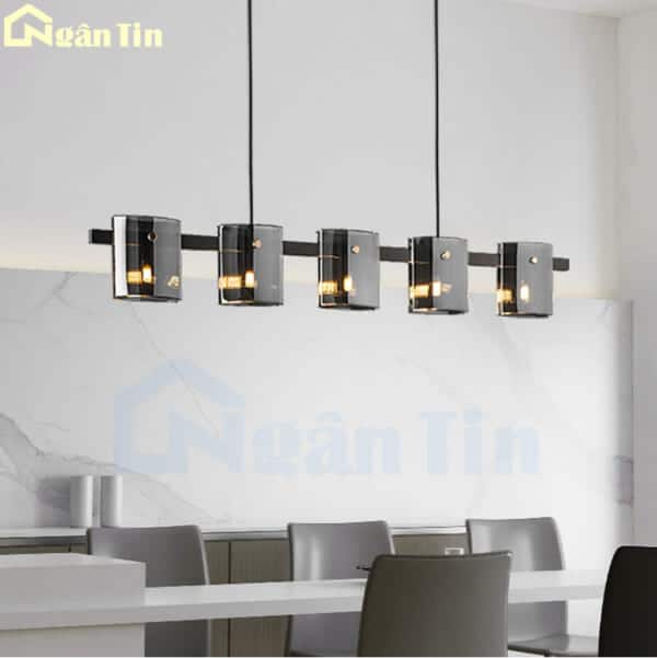 Đèn thả trần 5 bóng trang trí bàn ăn quầy bar bàn làm việc Led 3 chế độ màu 220V TTK130N5 Ngân Tin - Image 4