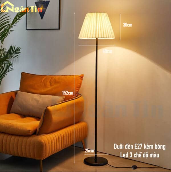 Đèn Cây Đứng Phòng Khách Đèn Sàn Đọc Sách Trang Trí Sảnh Phòng Ngủ E27 220V DD211 Ngân Tin - Image 2