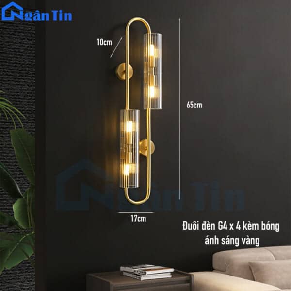 Đèn treo tường gắn tường trang trí phòng ngủ phòng khách sảnh 220V GT406 Ngân Tin - Image 2