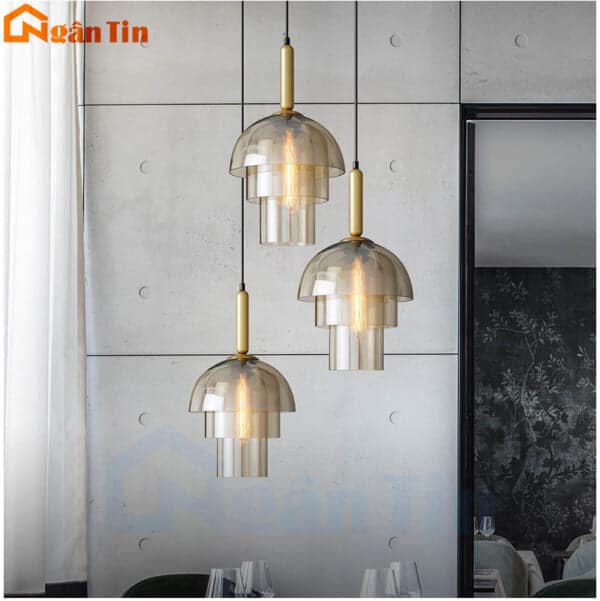 Đèn thả trần thủy tinh cao cấp trang trí bàn ăn quầy bar phòng ngủ E27 220V TT70 Ngân Tin - Image 3