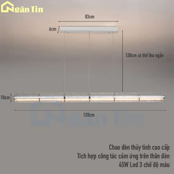 Đèn thả trần trang trí bàn ăn quầy bar bàn làm việc cao cấp Led 3 chế độ màu 220V THD42 Ngân Tin - Image 2