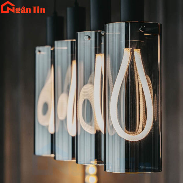 Đèn trần thả thủy tinh khói trang trí phòng ngủ bàn ăn quầy bar 220V THCN010 Ngân Tin - Image 10