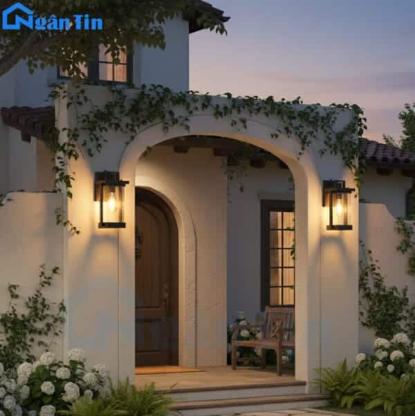 Đèn ốp tường gắn tường treo tường trang trí ngoài trời trong nhà E27 220V GTNT17 Ngân Tin - Image 5