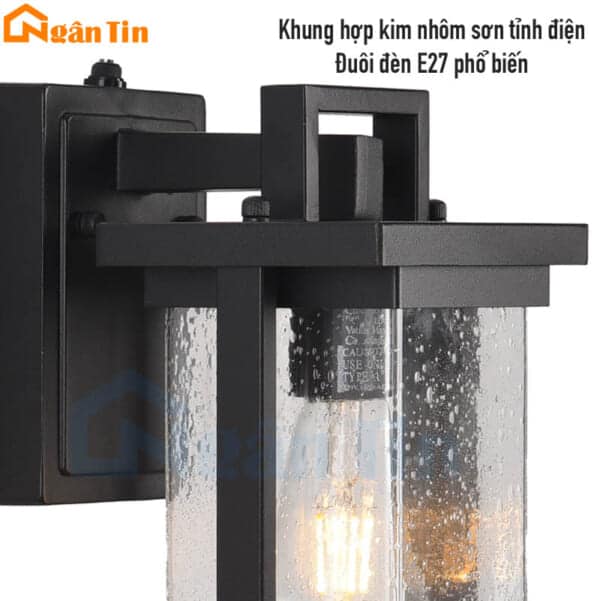 Đèn ốp tường gắn tường treo tường trang trí ngoài trời trong nhà E27 220V GTNT17 Ngân Tin - Image 7