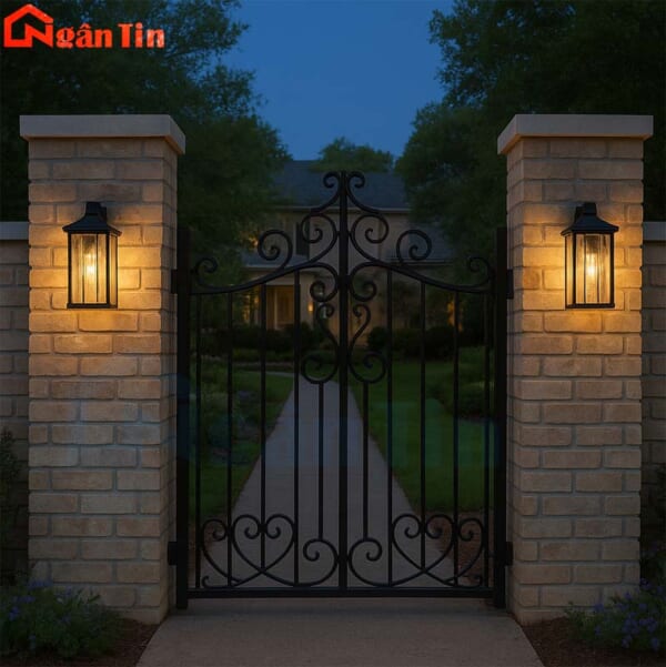 Đèn ốp tường gắn tường treo tường trang trí ngoài trời trong nhà E27 220V GTNT20 Ngân Tin - Image 3