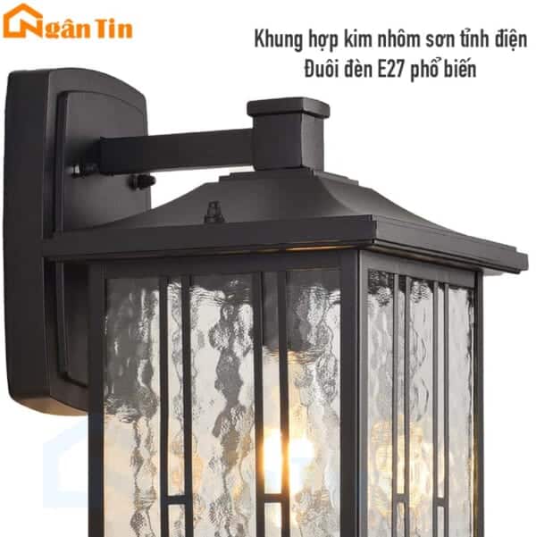 Đèn ốp tường gắn tường treo tường trang trí ngoài trời trong nhà E27 220V GTNT20 Ngân Tin - Image 7