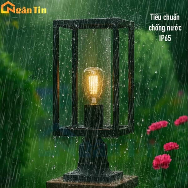 Đèn trụ cổng trang trí sân vườn cổng tường rào hành lang lối đi E27 220V TCNT201 Ngân Tin - Image 3