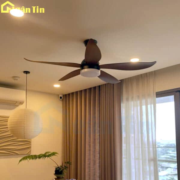 Quạt Trần 5 Cánh Đèn Led Trang Trí Bàn Ăn Phòng Ngủ Phòng Khách VF58C Ngân Tin - Image 7