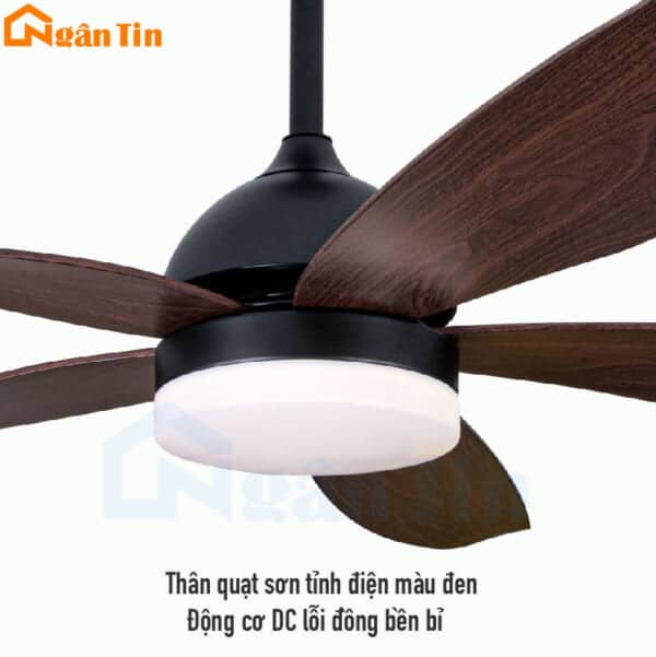 Quạt Trần 5 Cánh Đèn Led Trang Trí Bàn Ăn Phòng Ngủ Phòng Khách VF58C Ngân Tin - Image 8