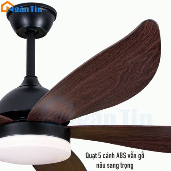 Quạt Trần 5 Cánh Đèn Led Trang Trí Bàn Ăn Phòng Ngủ Phòng Khách VF58C Ngân Tin - Image 9