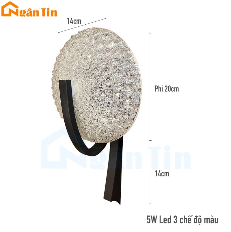 Đèn gắn tường treo tường trang trí phòng ngủ phòng khách Led 3 chế độ màu 220V VK120 Ngân Tin 2 Đèn gắn tường treo tường trang trí phòng ngủ phòng khách Led 3 chế độ màu 220V VK120 Ngân Tin - Image 2