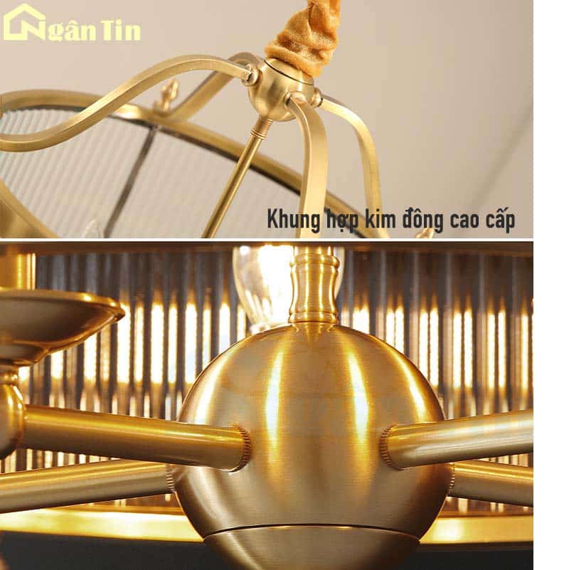 Đèn thả đồng cổ điển cao cấp trang trí ban công phòng khách bàn ăn E14 220V TD02 Ngân Tin 17 den tha dong co dien trang tri mai hien hanh lang ban an phong khach td02 ngan tin 10