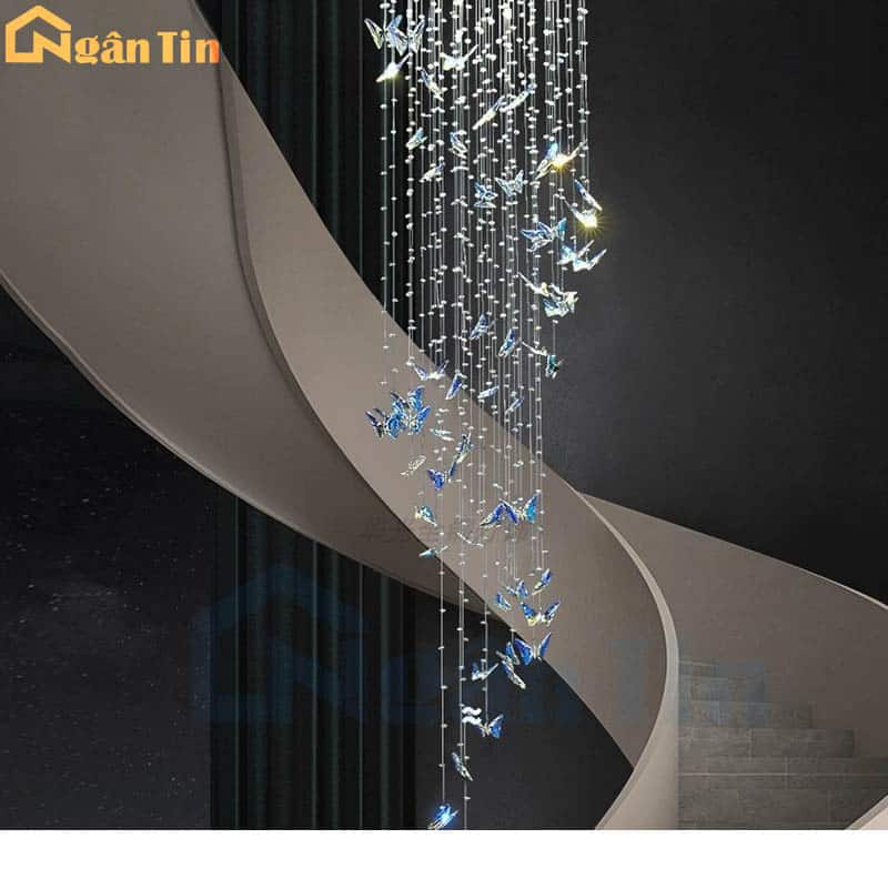 Đèn thả thông tầng pha lê cánh bướm trang trí cầu thang sảnh phòng khách 45W 220V TPL127 Ngân Tin 3 Đèn thả thông tầng pha lê cánh bướm trang trí cầu thang sảnh phòng khách 45W 220V TPL127 Ngân Tin - Image 4