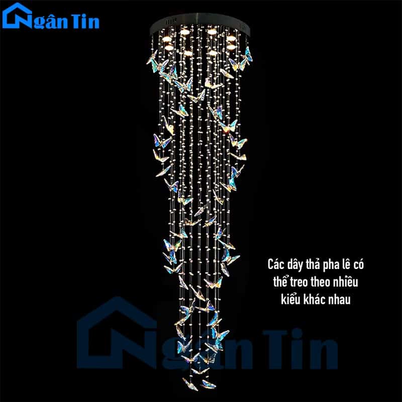 Đèn thả thông tầng pha lê cánh bướm trang trí cầu thang sảnh phòng khách 45W 220V TPL127 Ngân Tin 6 Đèn thả thông tầng pha lê cánh bướm trang trí cầu thang sảnh phòng khách 45W 220V TPL127 Ngân Tin - Image 7