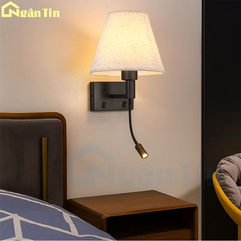 Đèn ngủ treo tường gắn tường trang trí phòng khách Led 3 màu E27 220V VDN507 Ngân Tin 1 den-ngu-treo-tuong-gan-tuong-phong-khach-vdn507-ngan-tin