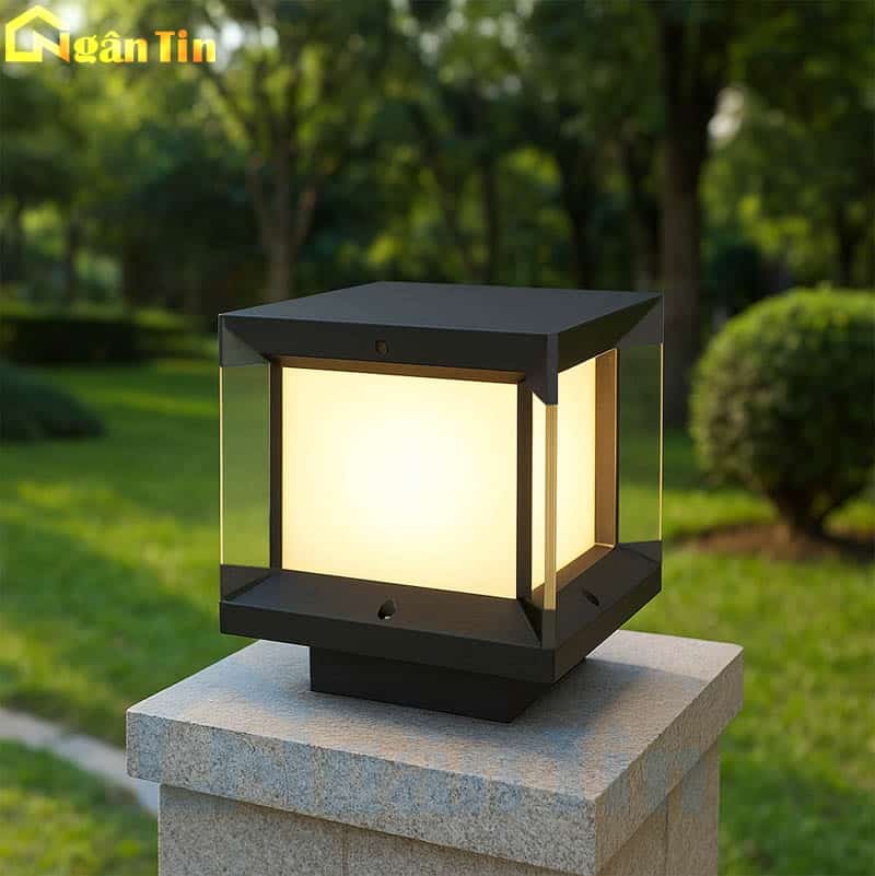 Đèn trụ cổng vuông năng lượng mặt trời trang trí hành lang lối đi Led 3 màu E27 TCNL601 Ngân Tin 1 den-tru-cong-vuong-nang-luong-mat-troi-tcnl601-ngan-tin