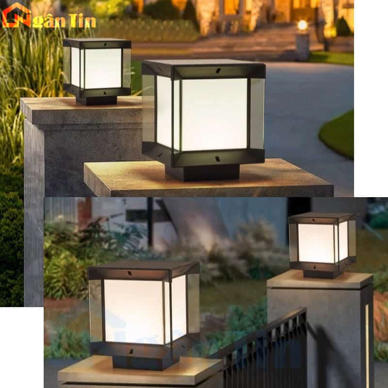 Đèn trụ cổng vuông năng lượng mặt trời trang trí hành lang lối đi Led 3 màu E27 TCNL601 Ngân Tin 5 Đèn trụ cổng vuông năng lượng mặt trời trang trí hành lang lối đi Led 3 màu E27 TCNL601 Ngân Tin - Image 5