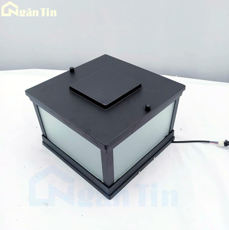 Đèn trụ cổng vuông trang trí sân vườn cổng hành lang lối đi Led 12W E27 220V DT2050 Ngân Tin 14 den tru vuong cong san vuon ngoai troi chong nuoc dt2050 ngan tin 10