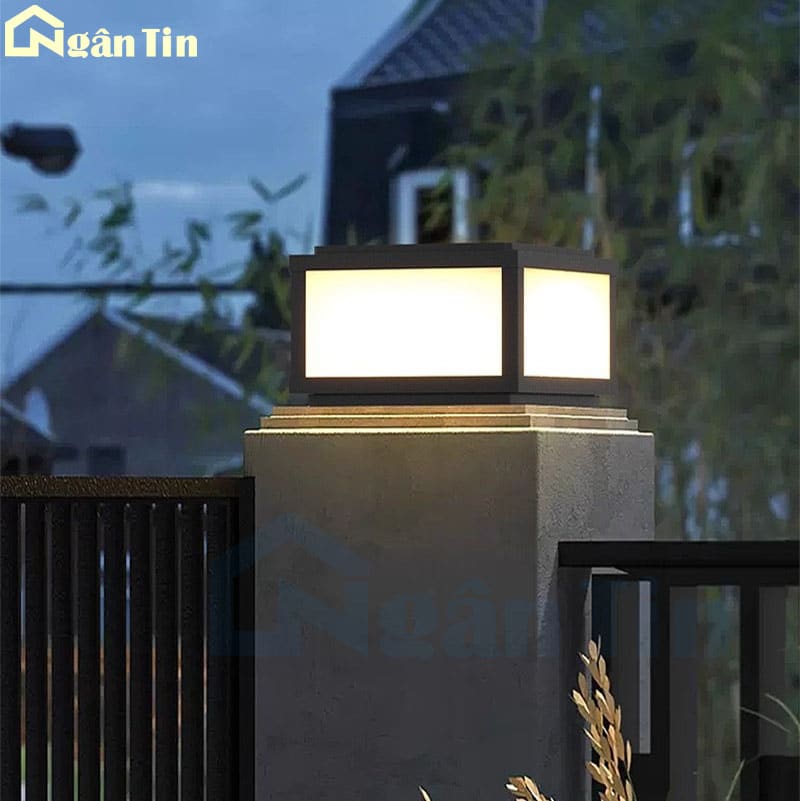 Đèn trụ cổng vuông trang trí sân vườn cổng hành lang lối đi Led 12W E27 220V DT2050 Ngân Tin 5 den-tru-cong-vuong-trang-tri-loi-di-san-vuon-e27-dt2050-ngan-tin