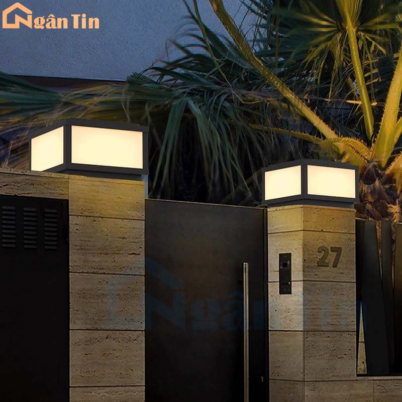 Đèn trụ cổng vuông trang trí sân vườn cổng hành lang lối đi Led 12W E27 220V DT2050 Ngân Tin 7 Đèn trụ cổng vuông trang trí sân vườn cổng hành lang lối đi Led 12W E27 220V DT2050 Ngân Tin - Image 7