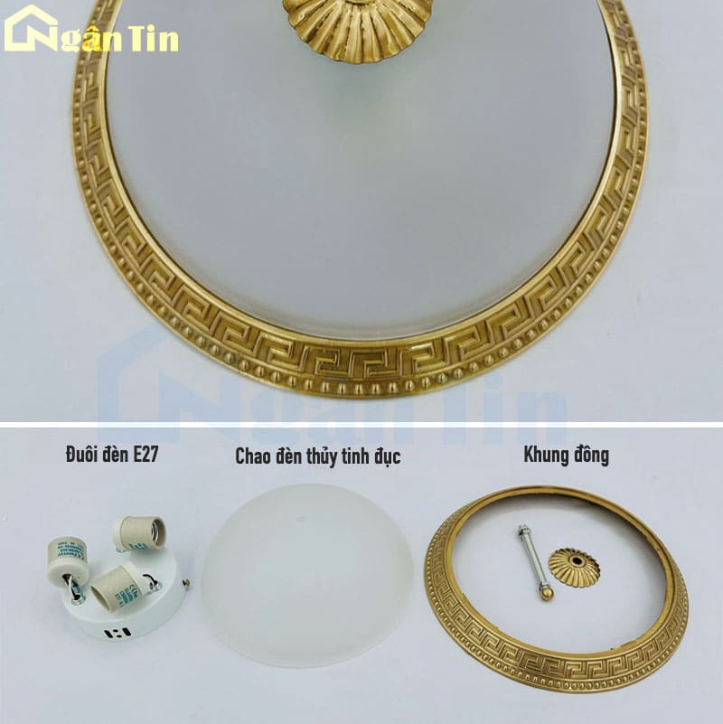 Đèn Mâm Đồng Ốp Trần Trang Trí Ban Công Phòng Ngủ Phòng Khách Led 3 Màu 220V OD07 Ngân Tin 11 den mam dong tron op tran trang tri phong khach phong ngu led 3 mau OD07 ngan tin 6