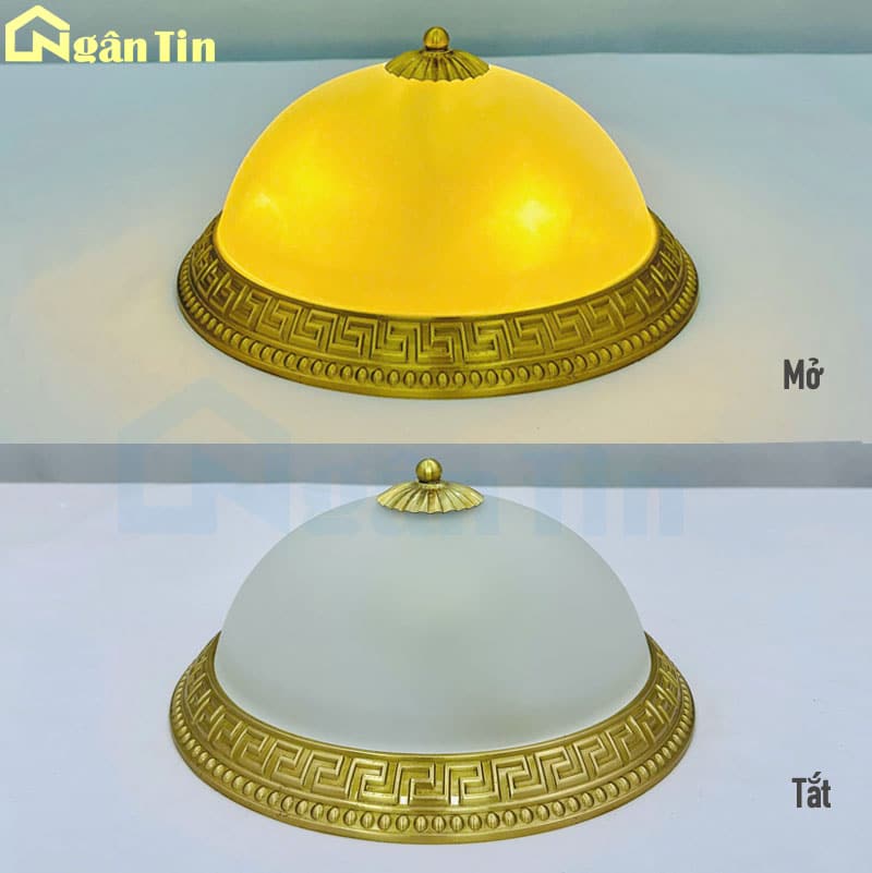 Đèn Mâm Đồng Ốp Trần Trang Trí Ban Công Phòng Ngủ Phòng Khách Led 3 Màu 220V OD07 Ngân Tin 6 Đèn Mâm Đồng Ốp Trần Trang Trí Ban Công Phòng Ngủ Phòng Khách Led 3 Màu 220V OD07 Ngân Tin - Image 6