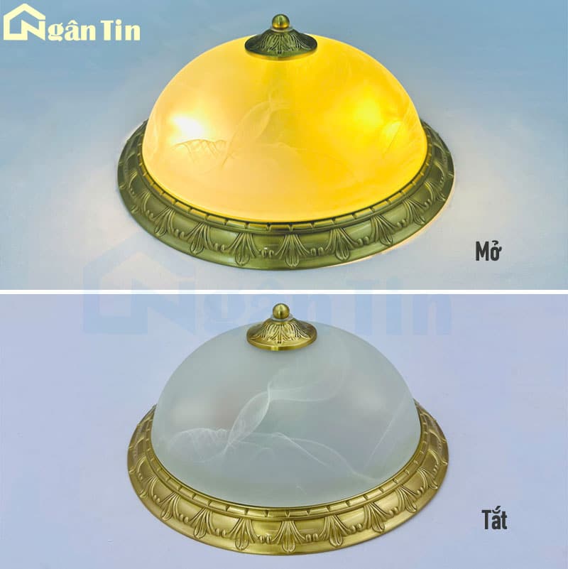 Đèn Mâm Đồng Ốp Trần Trang Trí Ban Công Phòng Ngủ Phòng Khách Led 3 Màu 220V OD08 Ngân Tin 6 Đèn Mâm Đồng Ốp Trần Trang Trí Ban Công Phòng Ngủ Phòng Khách Led 3 Màu 220V OD08 Ngân Tin - Image 6