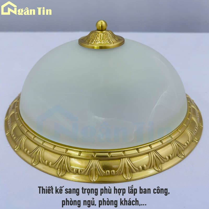 Đèn Mâm Đồng Ốp Trần Trang Trí Ban Công Phòng Ngủ Phòng Khách Led 3 Màu 220V OD08 Ngân Tin 12 den mam dong tron op tran trang tri phong khach phong ngu led 3 mau OD08 ngan tin 5