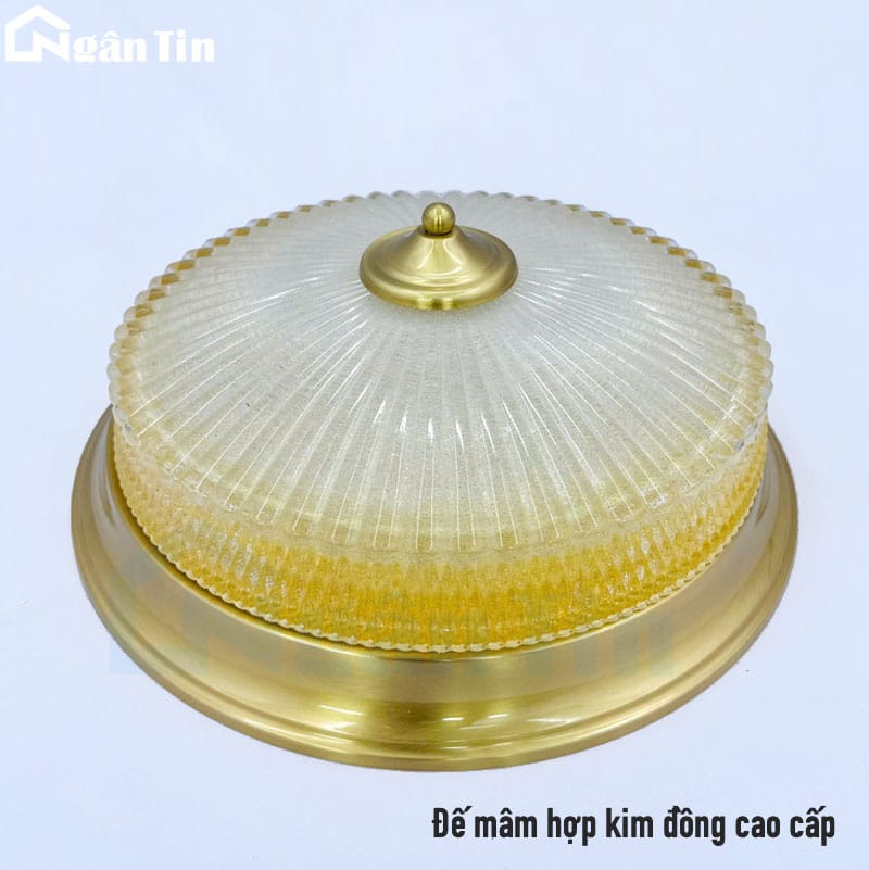 Đèn Mâm Đồng Ốp Trần Trang Trí Ban Công Phòng Ngủ Phòng Khách Led 3 Màu 220V OD09 Ngân Tin 15 den mam dong tron op tran trang tri phong khach phong ngu led 3 mau OD09 ngan tin 9