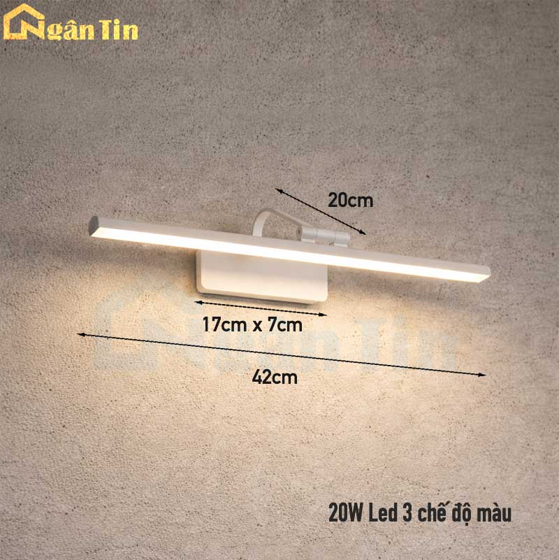 Đèn Rọi Tranh Rọi Gương Trang Trí Phòng Khách Nhà Tắm Led 3 Chế Độ Màu 220V RT5936T Ngân Tin 10 den roi guong roi tranh trang tri trong nha led 3 che do mau rt5936 ngan tin 12