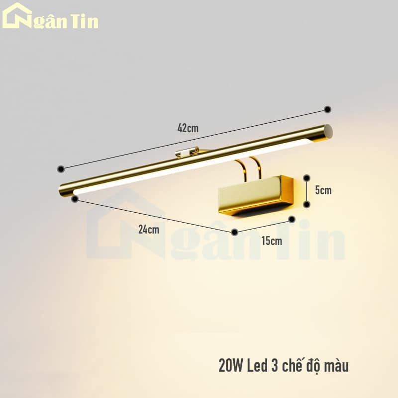 Đèn Soi Tranh Soi Gương Trang Trí Phòng Khách Nhà Tắm Led 3 Chế Độ Màu 220V RT6037 Ngân Tin 14 den soi guong soi tranh trang tri trong nha led 3 che do mau rt6037 ngan tin 8