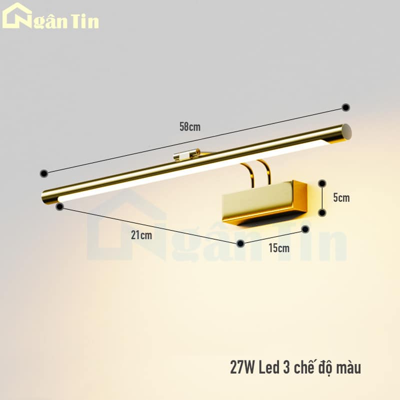 Đèn Soi Tranh Soi Gương Trang Trí Phòng Khách Nhà Tắm Led 3 Chế Độ Màu 220V RT6037 Ngân Tin 15 den soi guong soi tranh trang tri trong nha led 3 che do mau rt6037 ngan tin 9