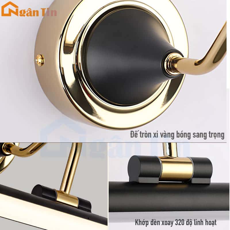 Đèn Soi Tranh Soi Gương Trang Trí Phòng Khách Nhà Tắm Led 3 Chế Độ Màu 220V RT6038 Ngân Tin 15 den soi guong soi tranh trang tri trong nha led 3 che do mau rt6038 ngan tin 10