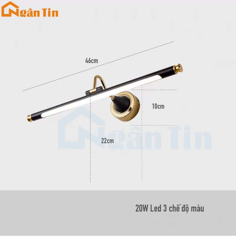 Đèn Soi Tranh Soi Gương Trang Trí Phòng Khách Nhà Tắm Led 3 Chế Độ Màu 220V RT6038 Ngân Tin 13 den soi guong soi tranh trang tri trong nha led 3 che do mau rt6038 ngan tin 7