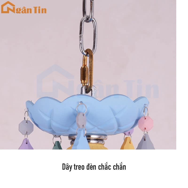 Đèn chùm phòng ngủ công chúa 5 bóng trang trí phòng khách bàn ăn E14 220V DC41T5 Ngân Tin 10 Đèn chùm phòng ngủ công chúa 5 bóng trang trí phòng khách bàn ăn E14 220V DC41T5 Ngân Tin - Image 10